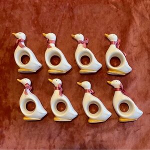 Ron Gordan Duck Napkin Rings Set of 8